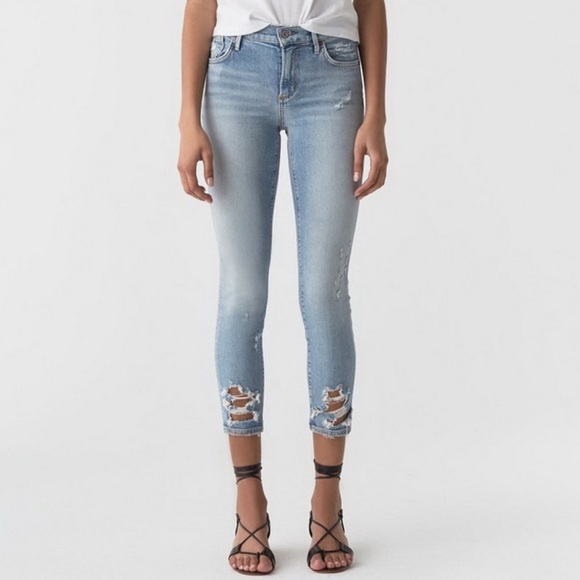 Agolde Denim - Agolde Sophie Crop Jean with Distressed Hem